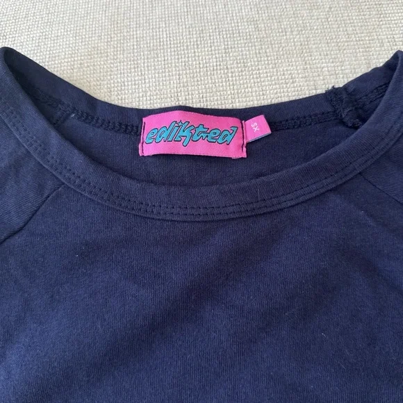 Navy Long-Sleeve Top with White '80' Graphic - Picture 3 of 4